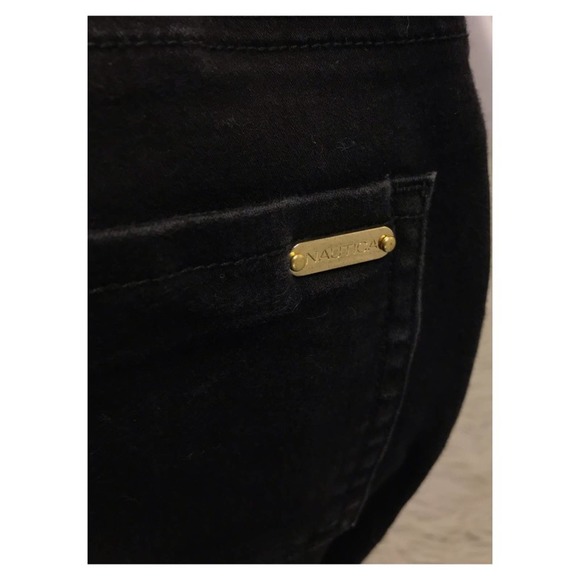 Black Jeggings by Nautica Gold details EUC Legging - Picture 3 of 8